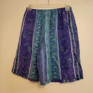 Teal/lavender shorts
